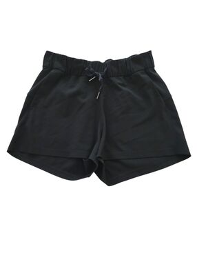 Lululemon On The Fly Shorts Woven Solid Black Size 4
